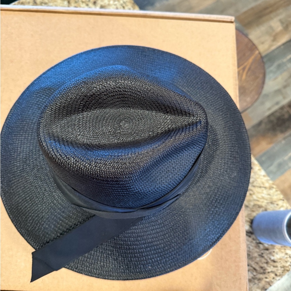 Freya Gardenia Classic Black Wide-Brim Straw Hat - Picture 5 of 8